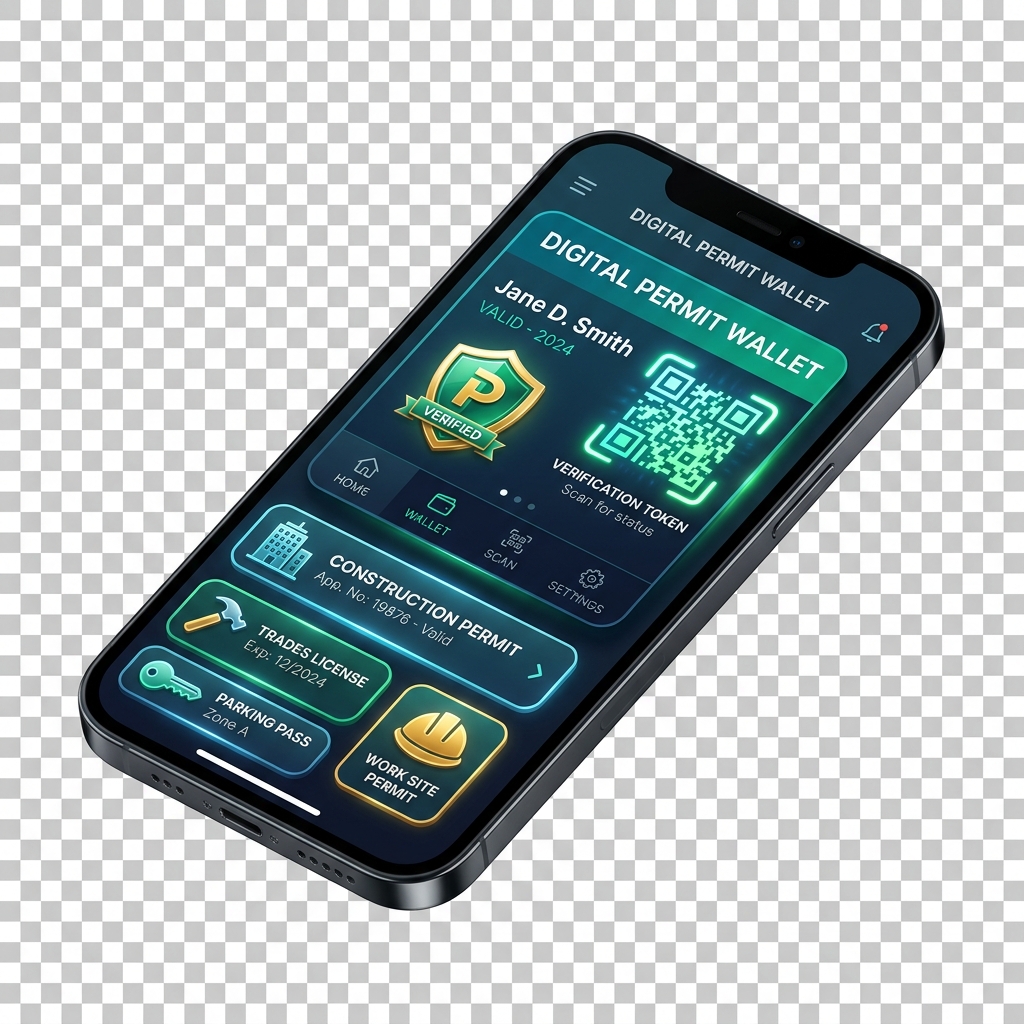 Digital Permit Wallet 3D Artwork